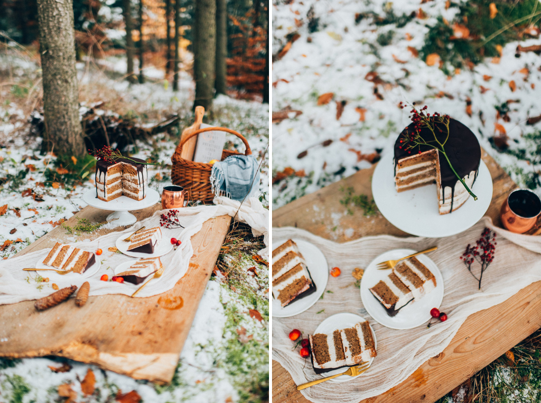 Silvia Fischer. echte kuchenliebe. Weihnachtsrezept Bratapfel Torte als Drip Cake