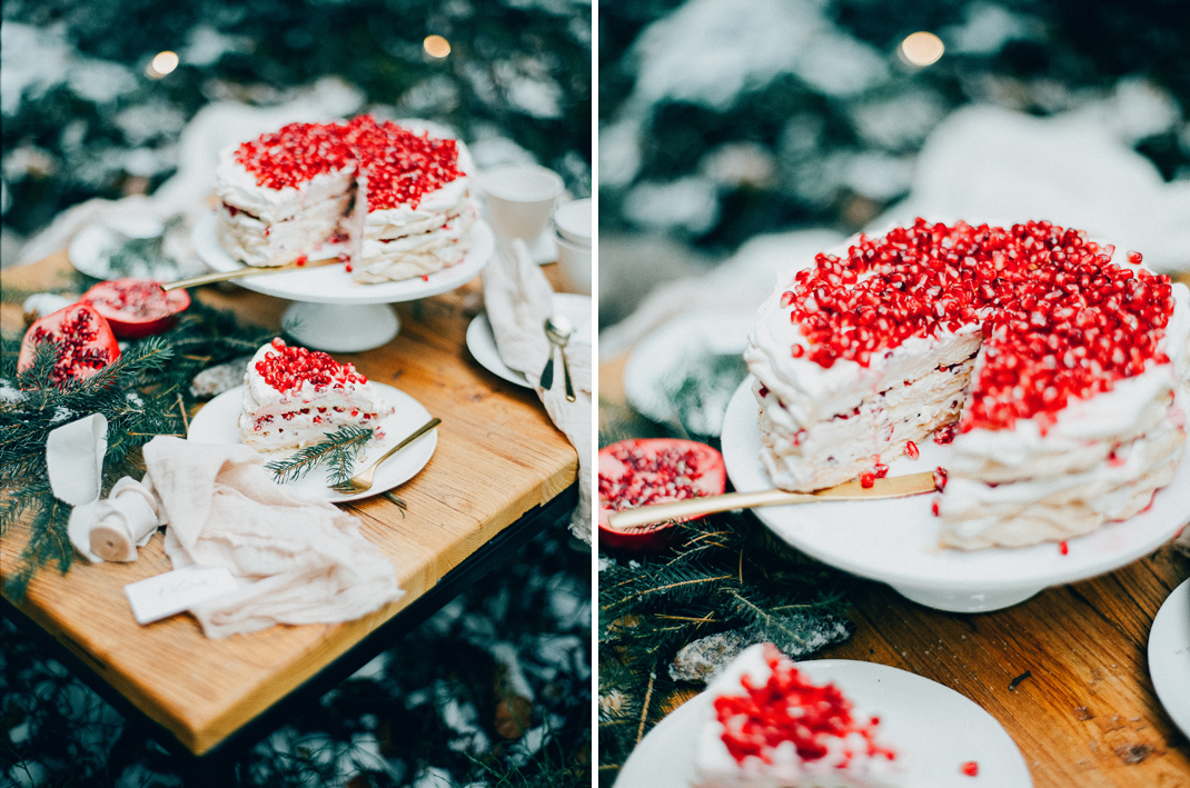 Silvia Fischer. Echte Kuchenliebe. Granatapfel Pavlova Rezept